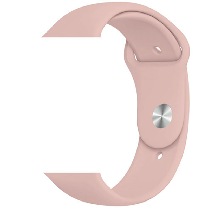 Apple Watch 2/3/4/5/6/7/8/se/nike 38mm 40mm 41mm Silikon Kordon Soft Tasarım (Klasik) 23-Pink Sand