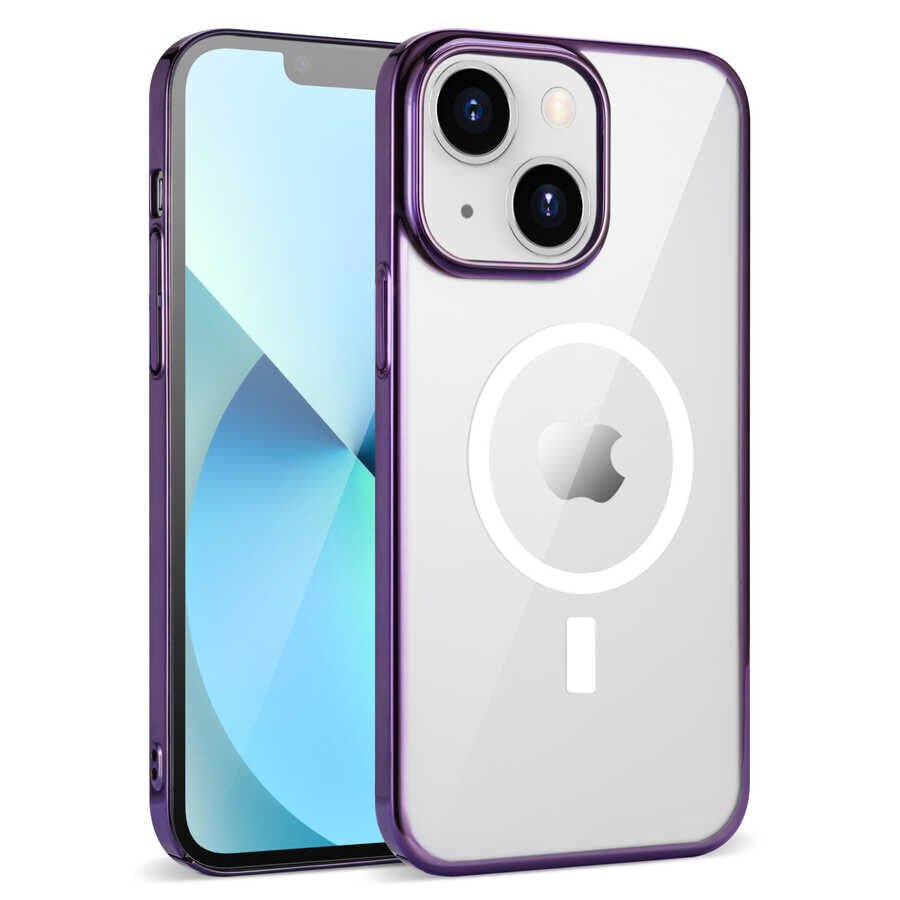 Apple iPhone 14 Kılıf HEPTEKİLETİŞİM Wireless Şarj Özellikli Pixel Magsafe Kapak