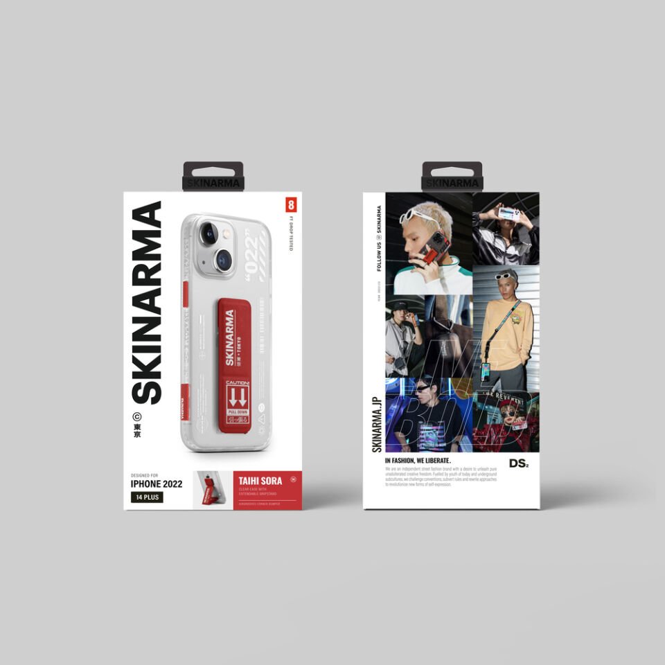 Apple iPhone 14 Plus Kılıf SkinArma Standlı Şeffaf Tasarımlı Taihi Sora Kapak