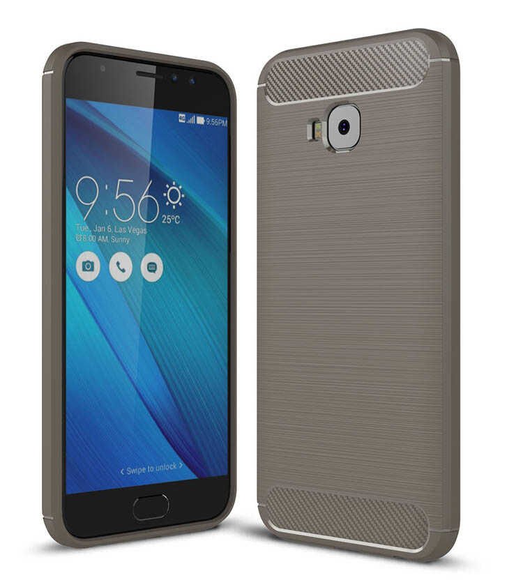 Asus Zenfone 4 Selfie ZD553KL  Kılıf Ultra Korunaklı Silikon Kapak (ROOM) Gri