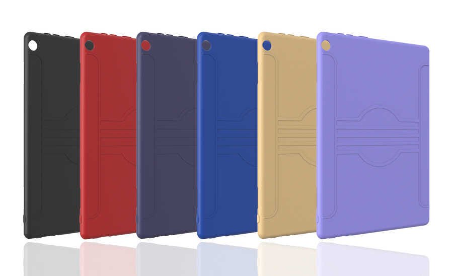 Lenovo M10 Tb-x505f X505x X605l X605f Silikon Kılıf Soft İç Yüzeyli (BEG) Mavi