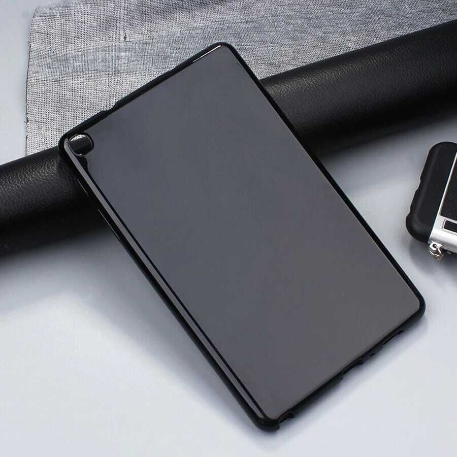 Samsung Galaxy Tab A7 Lite T220 T225 T227 Şeffaf Silikon Tablet Kılıf Korunaklı Yapı (T-SÜPER) Siyah