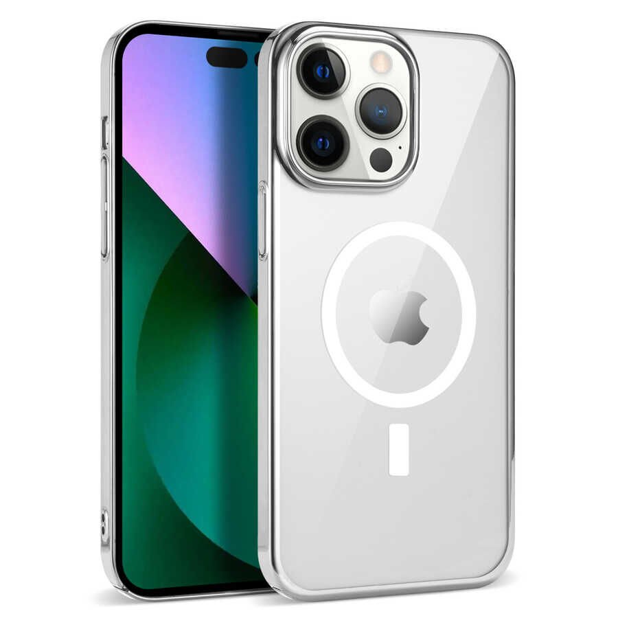 Apple iPhone 14 Pro Max Kılıf HEPTEKİLETİŞİM Wireless Şarj Özellikli Pixel Magsafe Kapak