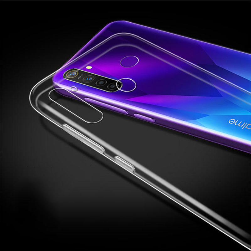 Realme 5 Pro Şeffaf Kılıf Yumuşak İnce Tasarımlı Kapak (SÜPER) Renksiz