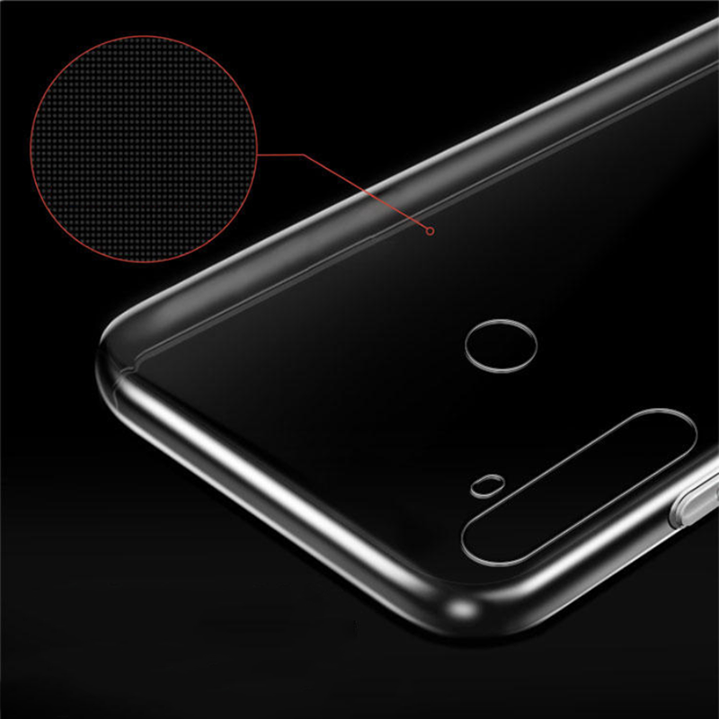 Realme 5 Pro Şeffaf Kılıf Yumuşak İnce Tasarımlı Kapak (SÜPER) Renksiz