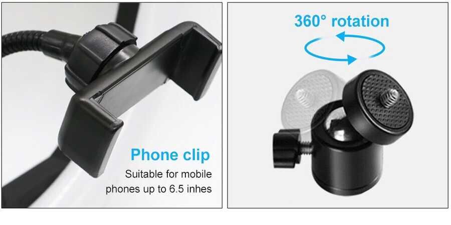 HEPTEKİLETİŞİM M-26 Işıklı Telefon Tutucu Ring Light