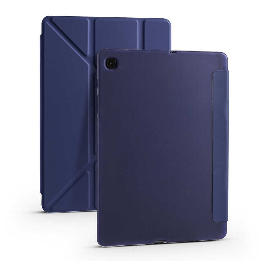 Samsung Galaxy Tab S6 Lite P610 P615 P617 Kılıf Kalem Bölmeli Standlı Kılıf (TR) Lacivert