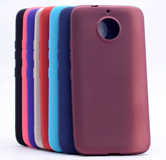 Lenovo Moto G5S Plus Kılıf Yumuşak Dokulu Soft Esnek İnce Mat Renkli Silikon Kapak (PREMİER) Kırmızı