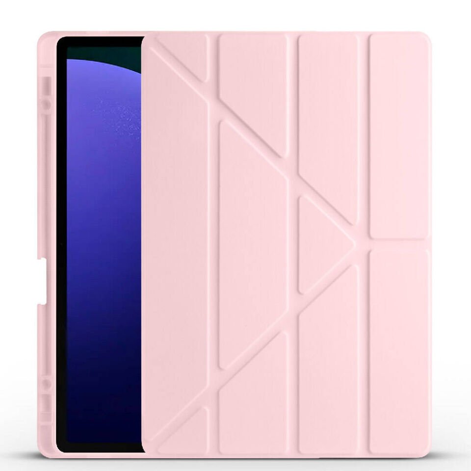 Samsung Galaxy Tab S10 Plus Kılıf HEPTEKİLETİŞİM Tri Folding Kalem Bölmeli Standlı Kılıf