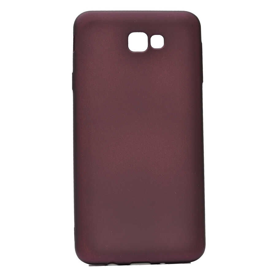 Samsung Galaxy J7 Prime Kılıf Yumuşak Dokulu Soft Esnek İnce Mat Renkli Silikon Kapak (PREMİER) Mürdüm