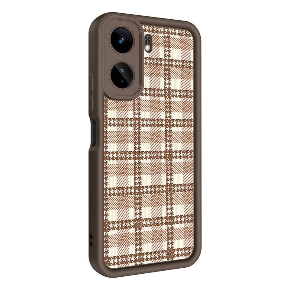 Xiaomi Mi 13T Pro Kılıf Kamera Korumalı Baskılı Arka Yüzey Kapak (Klas) Açık Kahve
