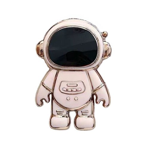 Space Astronot Figürlü Cep Telefonu Standı Parlak Yapısı İle Şık ve Göz Alıcı Görünüm Pembe