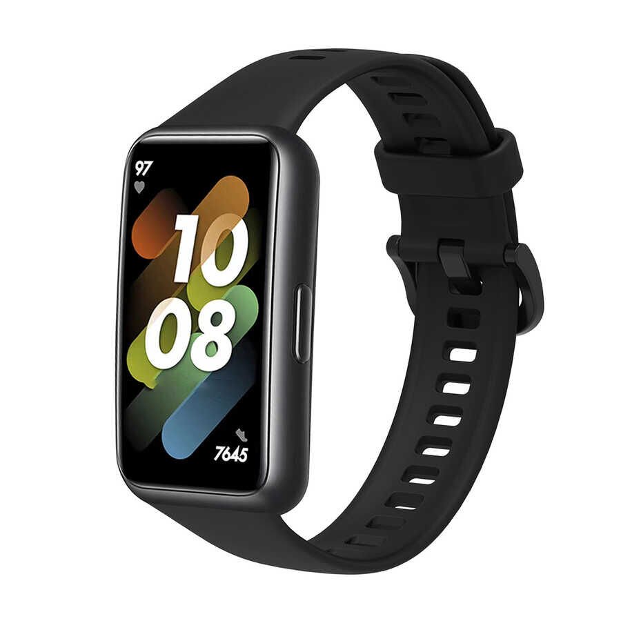 Huawei Band 7 Silikon Kordon Soft Mat Yüzey Tasarım (KRD-71) Kırmızı