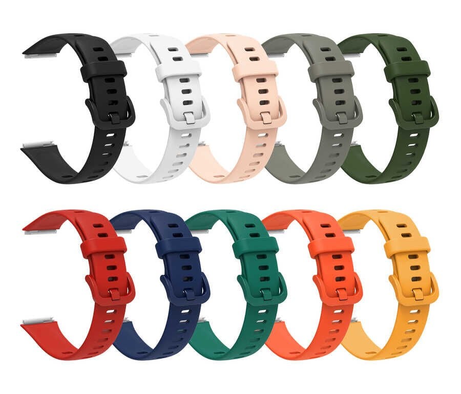 Huawei Band 7 Silikon Kordon Soft Mat Yüzey Tasarım (KRD-71) Kırmızı