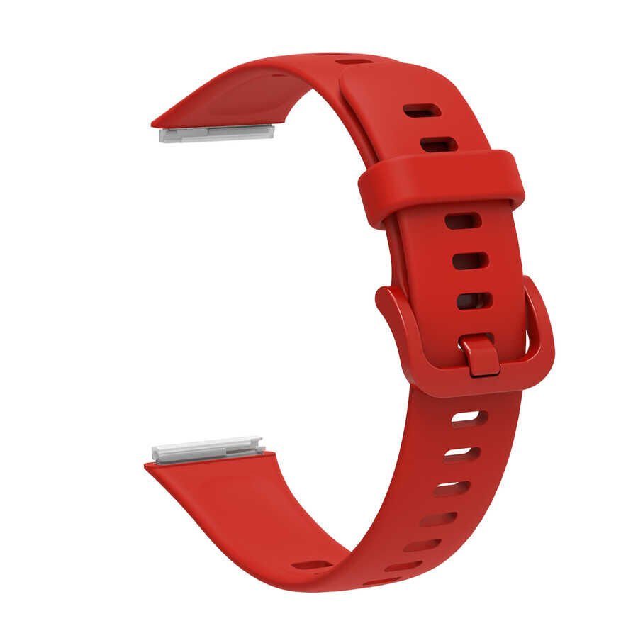 Huawei Band 7 Silikon Kordon Soft Mat Yüzey Tasarım (KRD-71) Kırmızı