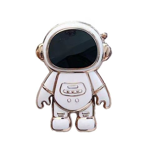 Space Astronot Figürlü Cep Telefonu Standı Parlak Yapısı İle Şık ve Göz Alıcı Görünüm Beyaz