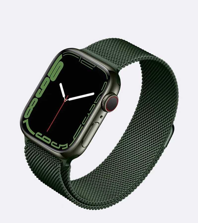Apple Watch 2/3/4/5/6/7/8/se/nike 38mm 40mm 41mm Metal Kordon Paslanmaz Çelik Örgü (KRD-01) Olive
