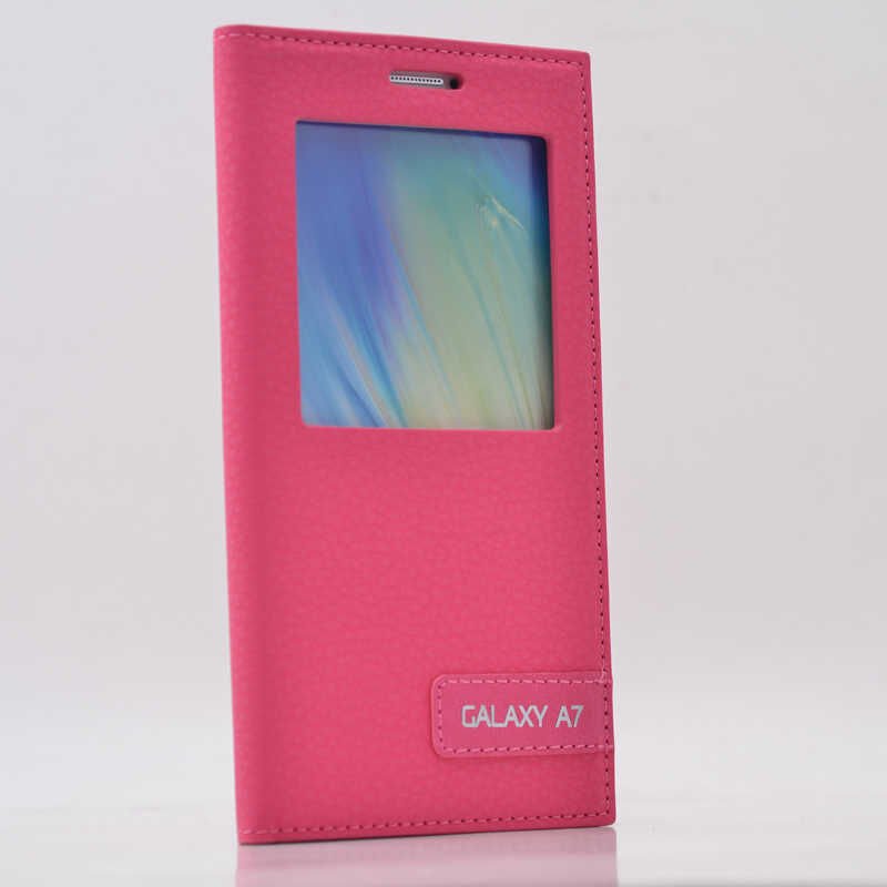 Samsung Galaxy A7 Kapaklı Kılıf Darbelere Karşı Tam Korumalı (ELİTE) Pembe