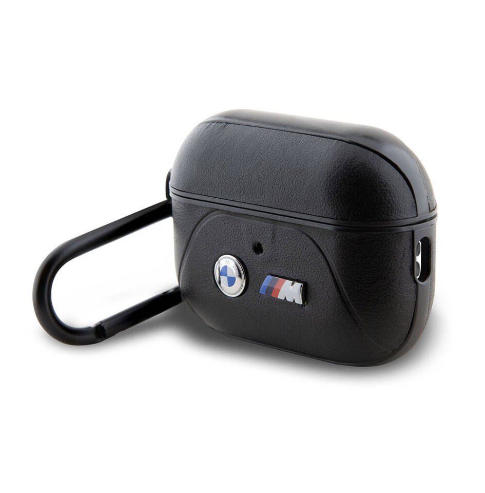 Apple Airpods Pro 2 Kılıf BMW Orjinal Lisanslı PU Deri Tasarımlı 3 Renk Çizgili Çift Metal Logolu Kapak