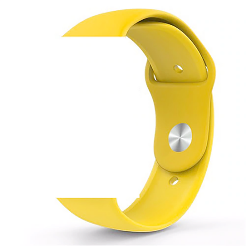 Apple Watch 2/3/4/5/6/7/8/se/nike 38mm 40mm 41mm Silikon Kordon Soft Tasarım (Klasik) Sarı