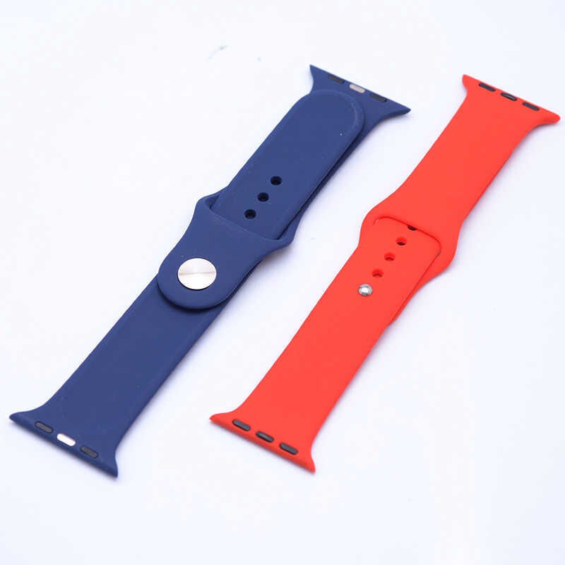 Apple Watch 2/3/4/5/6/7/8/se/nike 38mm 40mm 41mm Silikon Kordon Soft Tasarım (Klasik) Sarı