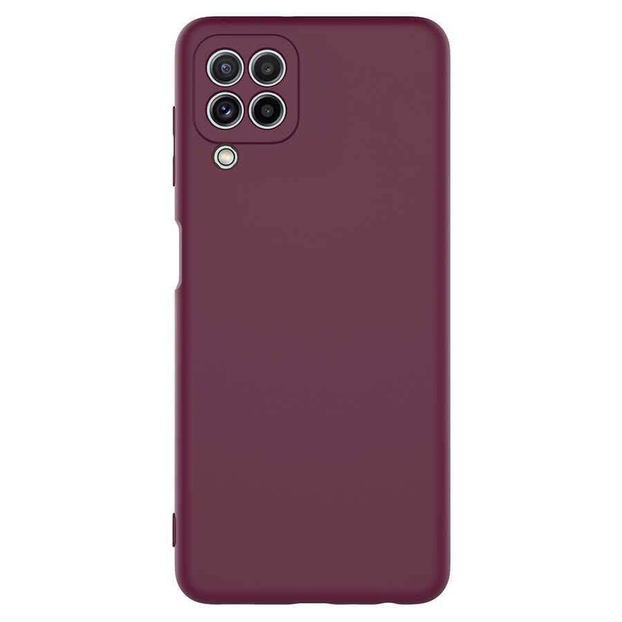 Samsung Galaxy A22 4G Kadife İç Yüzey Yumuşak Dokulu Kamera Korumalı İnce Kapak (MARA) Pembe Açık