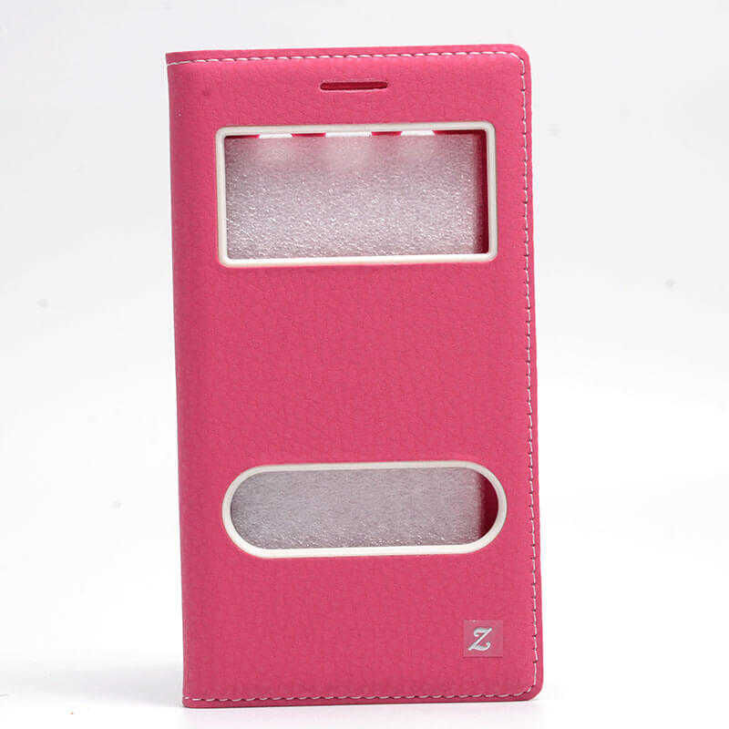 Samsung Galaxy S3 Kapaklı Kılıf Mıknatıslı 360 Tam Korumalı (DOLCE) Pembe Koyu