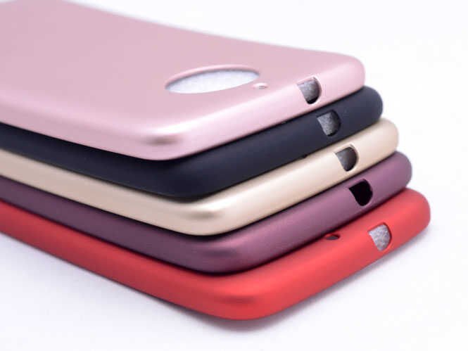 Lenovo Moto G5S  Kılıf Yumuşak Dokulu Soft Esnek İnce Mat Renkli Silikon Kapak (PREMİER) Rose Gold