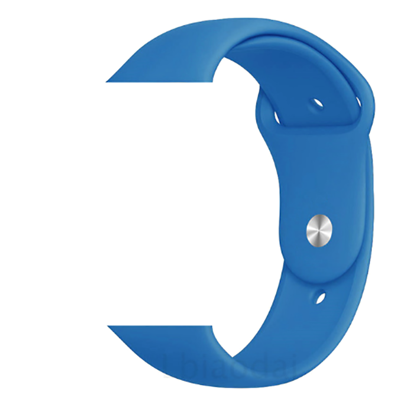 Apple Watch 2/3/4/5/6/7/8/se/nike 38mm 40mm 41mm Silikon Kordon Soft Tasarım (Klasik) 21-Royal Blue