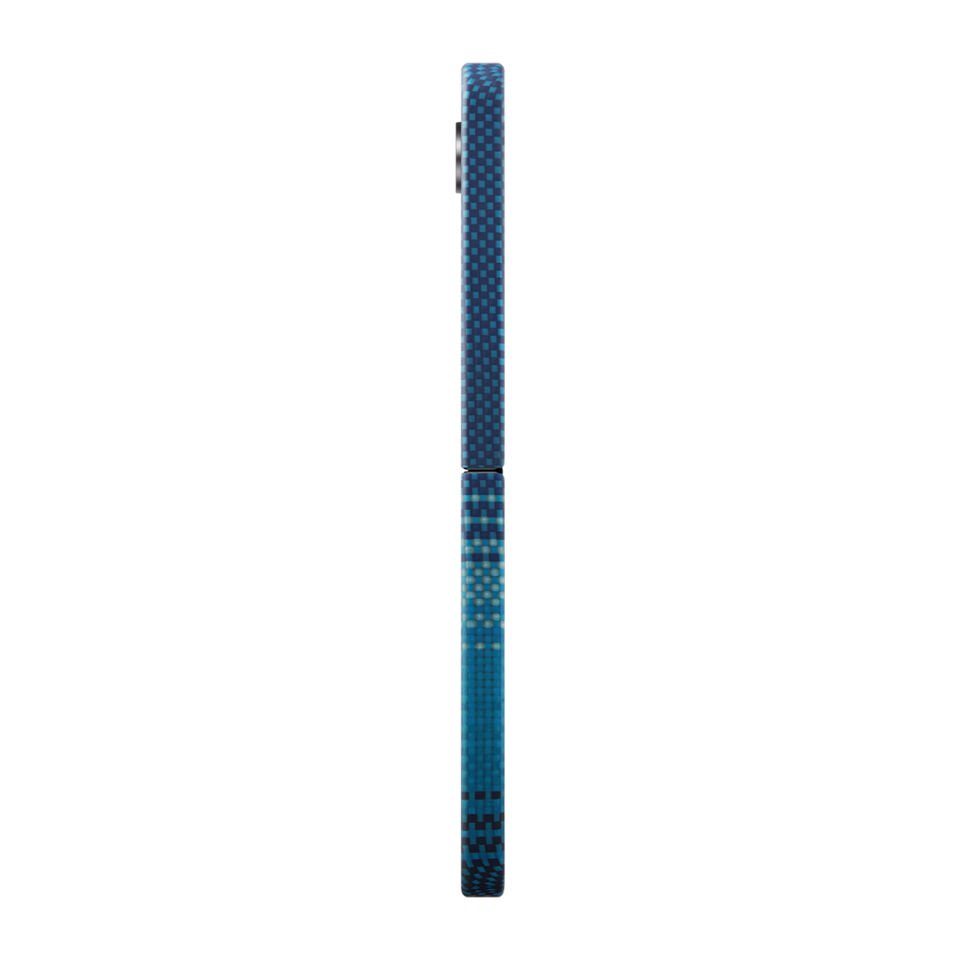 Samsung Galaxy Z Flip 6 Kılıf Magsafe Şarj Özellikli Aramid Fiber Pitaka Tactile Woven Sunset-Moonrise Serisi Moonrise Kapak