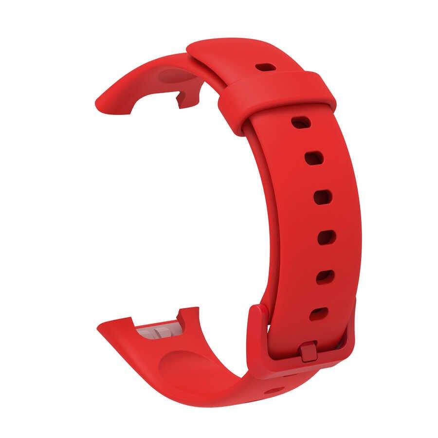 Xiaomi Mi Band 7 Pro Silikon Kordon Soft Mat Tasarım (KRD-70) Kırmızı