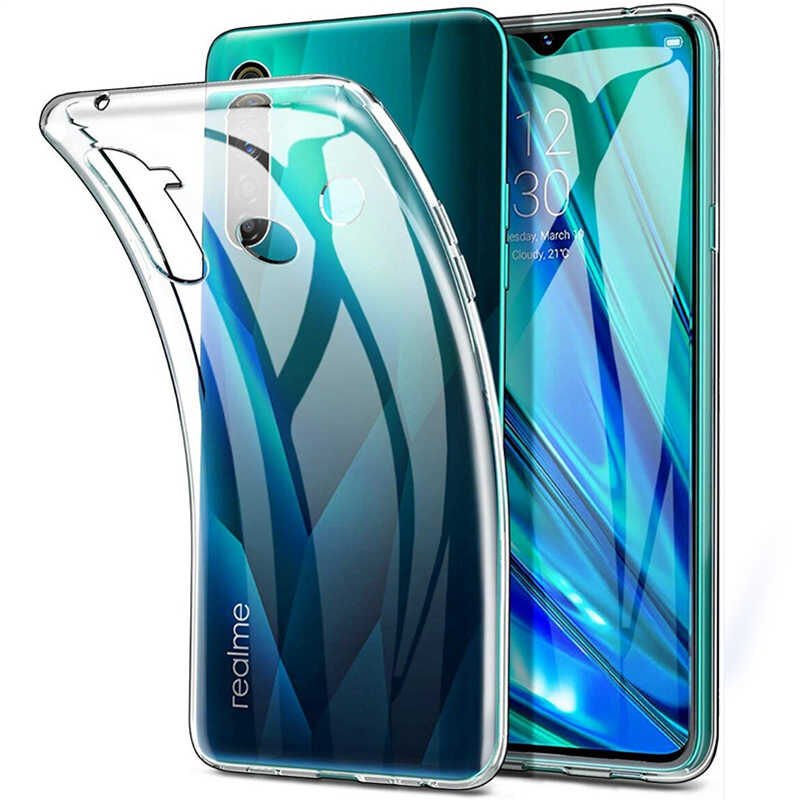 Realme 6İ Şeffaf Kılıf Yumuşak İnce Tasarımlı Kapak (SÜPER) Renksiz
