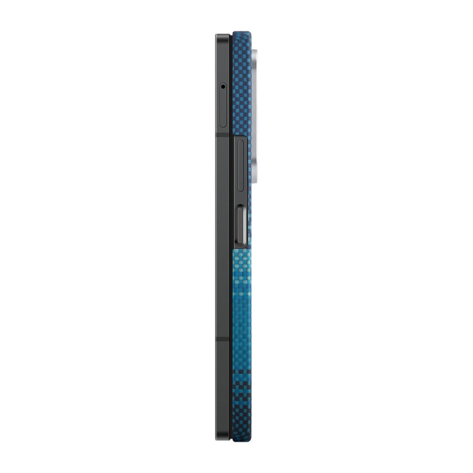 Samsung Galaxy Z Fold 6 Kılıf Magsafe Şarj Özellikli Aramid Fiber Pitaka Tactile Woven Sunset-Moonrise Serisi Moonrise Kapak