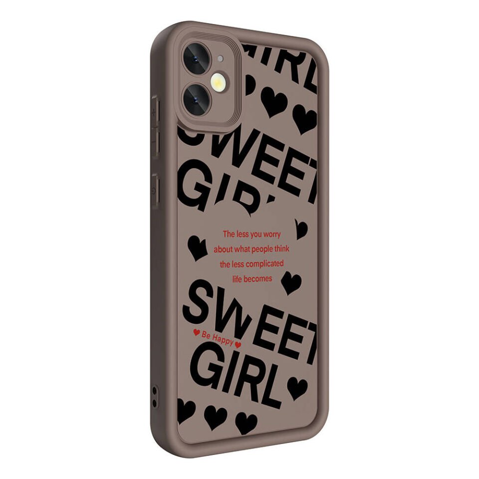 Apple  iPhone 12 Kılıf Kamera Korumalı Baskılı Arka Yüzey Kapak (Klas) Siyah
