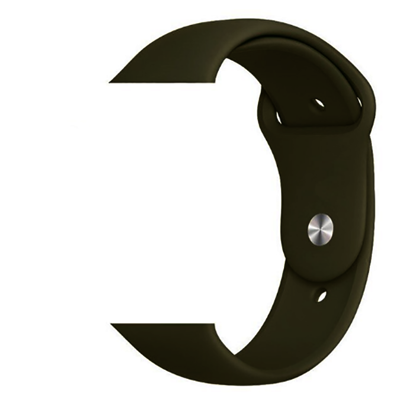 Apple Watch 2/3/4/5/6/7/8/se/nike 38mm 40mm 41mm Silikon Kordon Soft Tasarım (Klasik) 29-Dark Olive