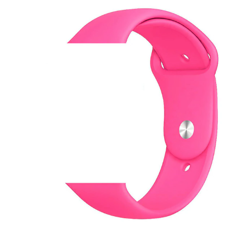 Apple Watch 2/3/4/5/6/7/8/se/nike 38mm 40mm 41mm Silikon Kordon Soft Tasarım (Klasik) 30-Barbie Pink