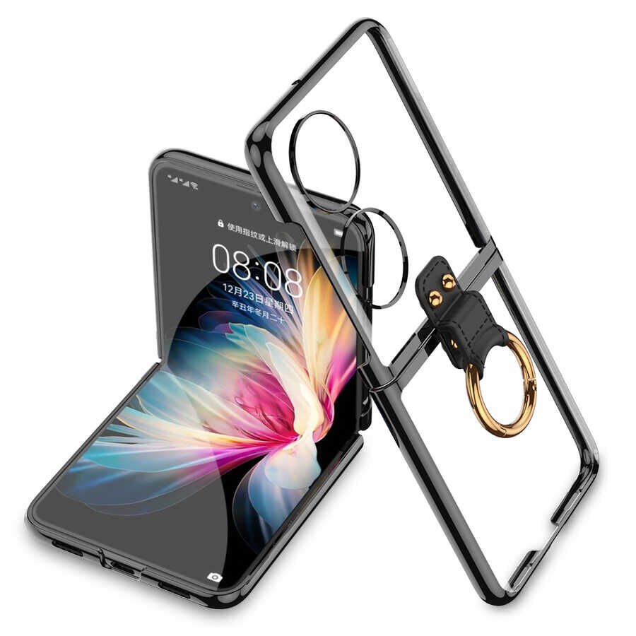 Huawei P50 Pocket Kılıf HEPTEKİLETİŞİM Yüzüklü Kıpta Kapak