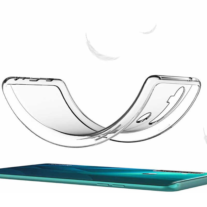 Realme 6 Şeffaf Kılıf Yumuşak İnce Tasarımlı Kapak (SÜPER) Renksiz