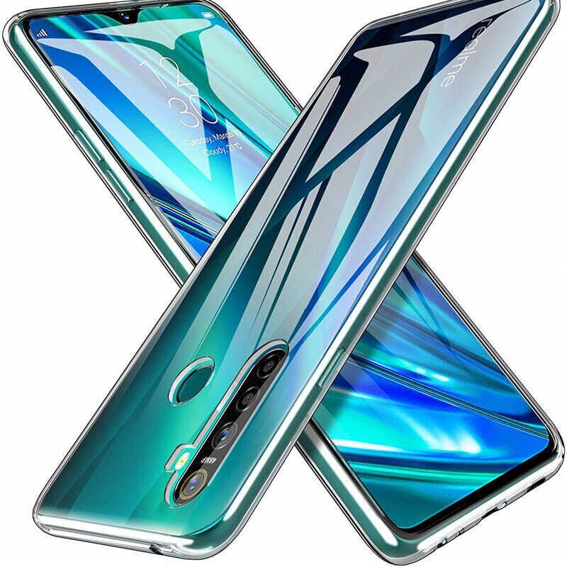 Realme 6 Şeffaf Kılıf Yumuşak İnce Tasarımlı Kapak (SÜPER) Renksiz
