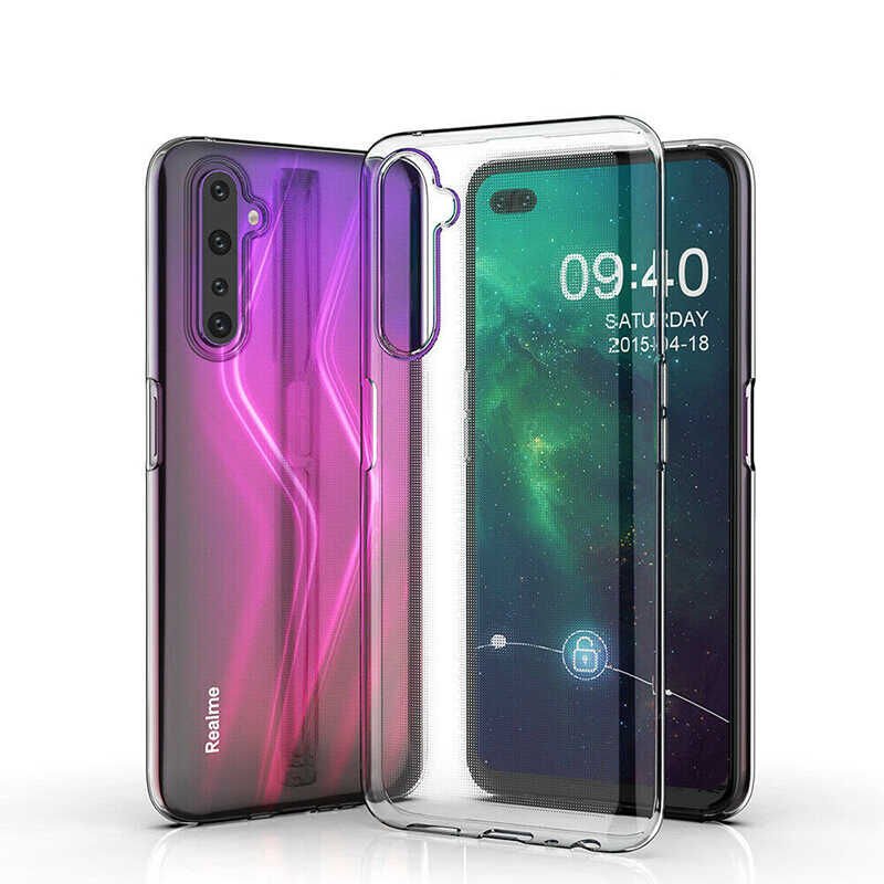 Realme 6 Pro Şeffaf Kılıf Yumuşak İnce Tasarımlı Kapak (SÜPER) Renksiz