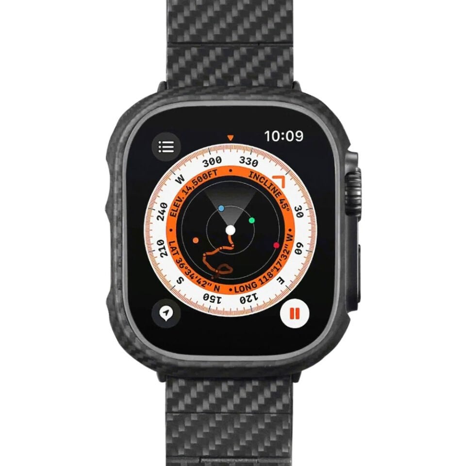 Apple Watch Ultra 49mm 600D Aramid Fiber Classic Serisi Kasa Koruyucu Pitaka Air Case