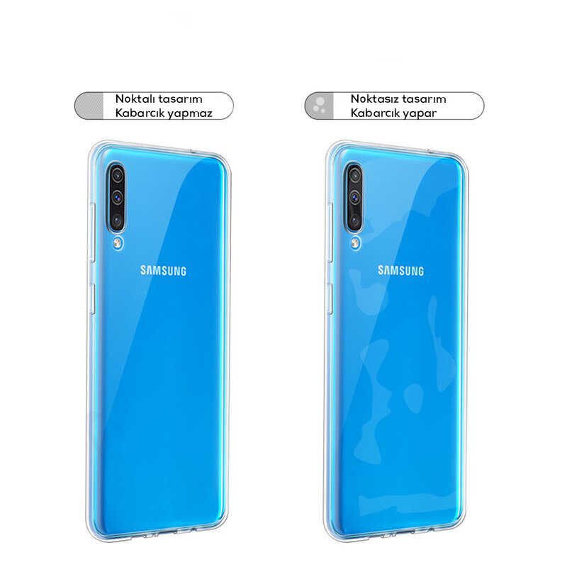 Samsung Galaxy A30S Şeffaf Kılıf Yumuşak İnce Tasarımlı Kapak (SÜPER) Renksiz