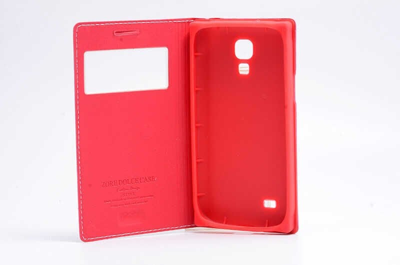 Samsung Galaxy S4 Mini İ9190 Kapaklı Kılıf Mıknatıslı 360 Tam Korumalı (DOLCE) Gold