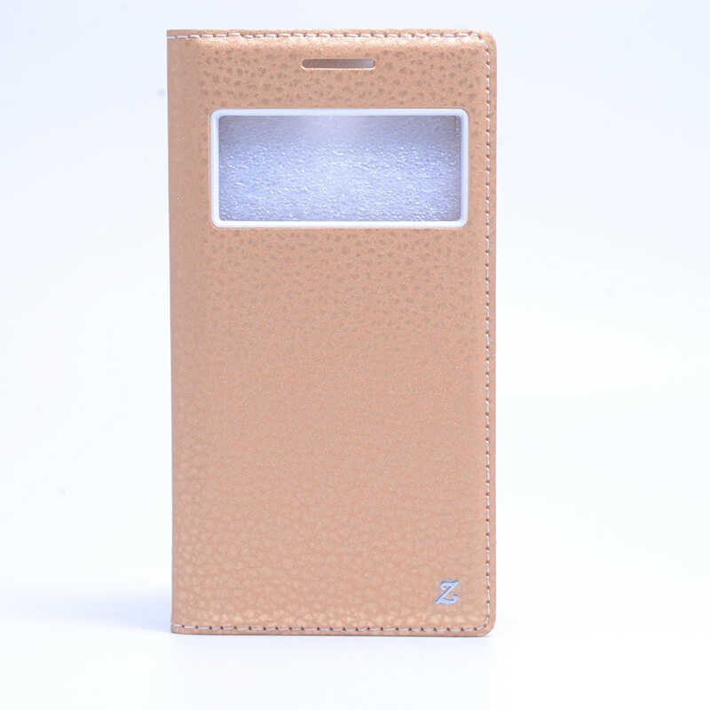 Samsung Galaxy S4 Mini İ9190 Kapaklı Kılıf Mıknatıslı 360 Tam Korumalı (DOLCE) Gold