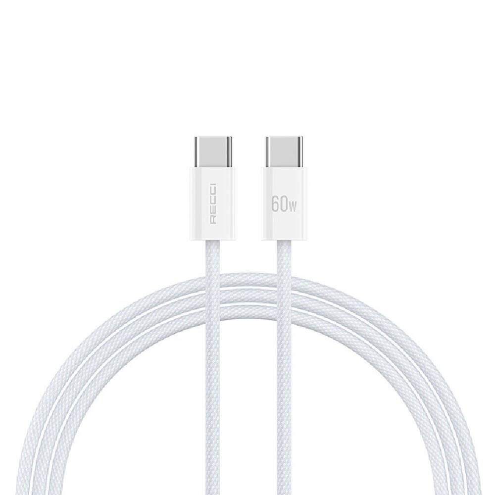 Recci RS13CC Nature Serisi 60W Hızlı Şarj Özellikli Type-C To Type-C PD Kablo 1.2M