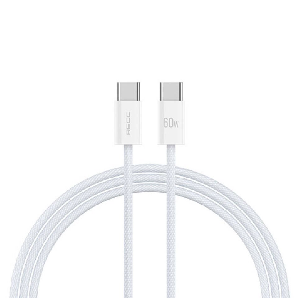 Recci RS13CC Nature Serisi 60W Hızlı Şarj Özellikli Type-C To Type-C PD Kablo 1.2M
