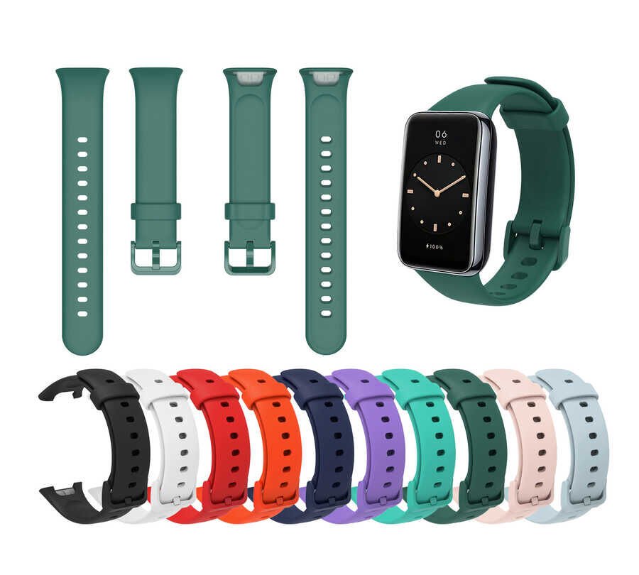 Xiaomi Mi Band 7 Pro Silikon Kordon Soft Mat Tasarım (KRD-70) Mavi Açık