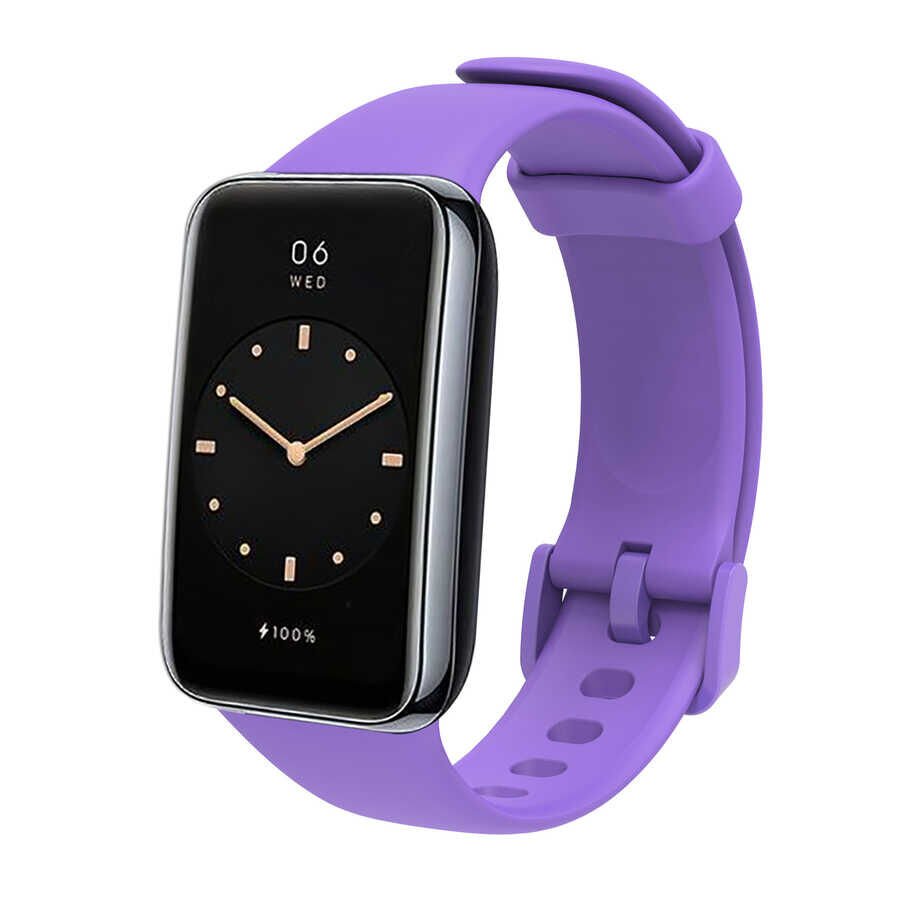Xiaomi Mi Band 7 Pro Silikon Kordon Soft Mat Tasarım (KRD-70) Mavi Açık
