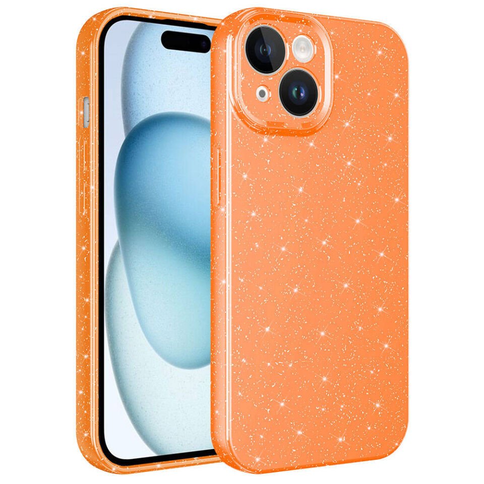 Apple iPhone 15 Kılıf Kamera Korumalı Simli Lüks HEPTEKİLETİŞİM Koton Kapak