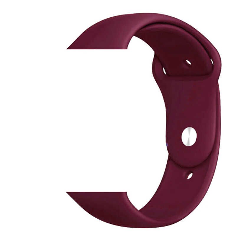 Apple Watch 2/3/4/5/6/7/8/se/nike 38mm 40mm 41mm Silikon Kordon Soft Tasarım (Klasik) 50-Mürdüm